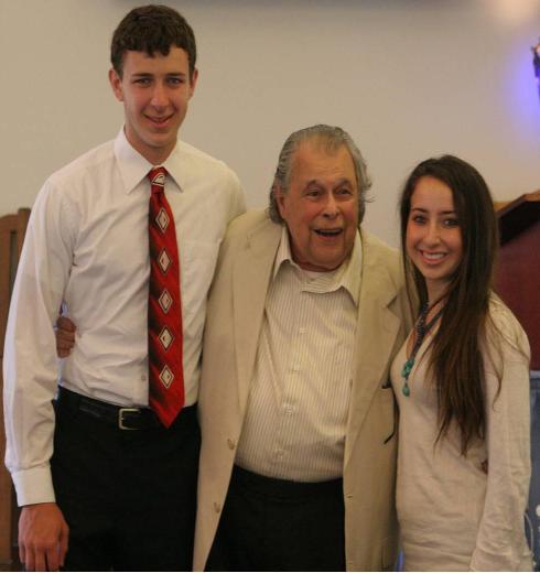 Carl Morgenstern with grandchildren Scot & Beth Krumbein